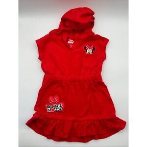 DISNEY JUNIOR Minnie Mouse One Piece Cover Up Pool Terry Cloth 3T, Pre-owned